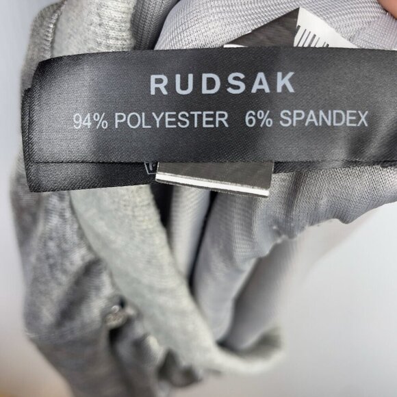 RUDSAK Knitted Camo Shiny Designer Boxing Athletic High-Waist Gray Gold Shorts M - Picture 9 of 14